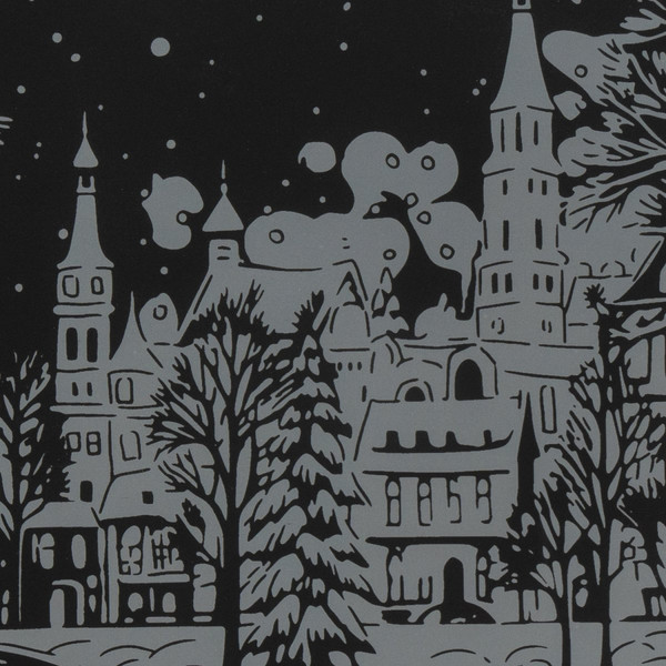 Изображение товара Гравюра Lori Скретчинг новогодний. Вечерний пейзаж / Гр-905