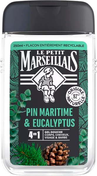 Изображение товара Гель для душа Le Petit Marseillais Приморская сосна и эвкалипт 4в1 (250мл)