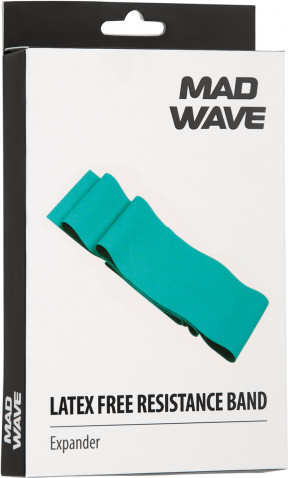 Изображение товара Эспандер Mad Wave Latex Free Resistance Band (6.2кг, бирюзовый)