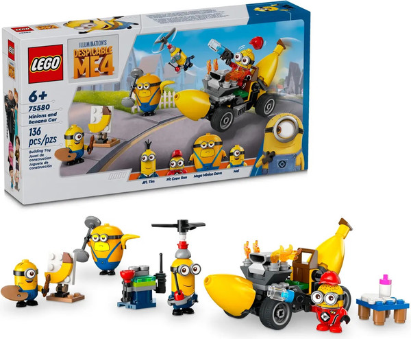 Изображение товара Конструктор Lego Minions Миньоны и машина-банан 75580