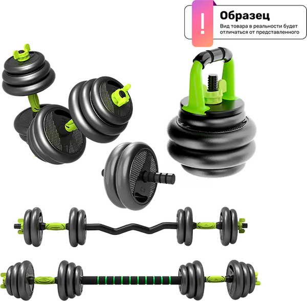 Изображение товара Набор гантелей разборных Ametist 7 в 1 (30кг)