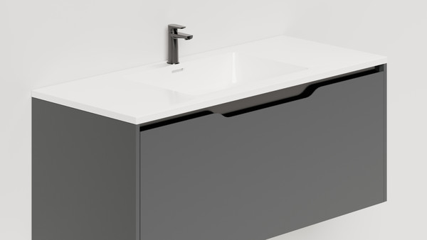 Изображение товара Тумба под умывальник Salini Smile 100 / S1000A (антрацит)