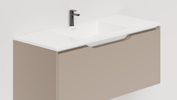 Изображение товара Тумба под умывальник Salini Smile 100 / S1000T (серо-коричневый)