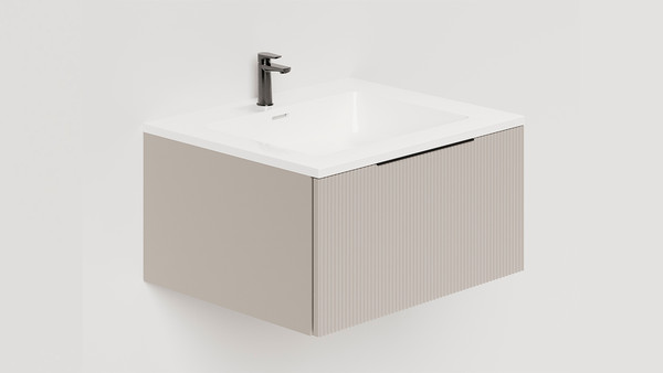 Изображение товара Тумба под умывальник Salini Touch V 60 / T600V1G (серо-коричневый)