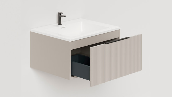 Изображение товара Тумба под умывальник Salini Touch V 60 / T600V1G (серо-коричневый)