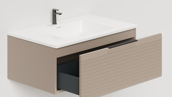 Изображение товара Тумба под умывальник Salini Touch Н 80 / T800H1T (серо-коричневый)