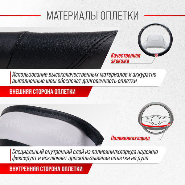 Изображение товара Оплетка на руль Skyway Top- 4 L / S01102294 (черный)