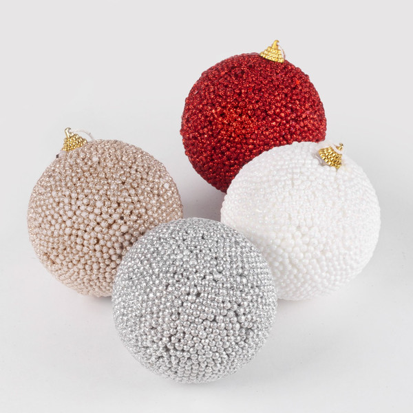 Изображение товара Шар новогодний GrandSiti 39172-4 (белый)