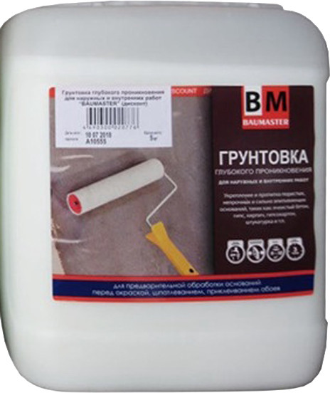 Изображение товара Грунтовка BauMaster Глубокого проникновения для наружных и внутренних работ 1:1 (5кг)