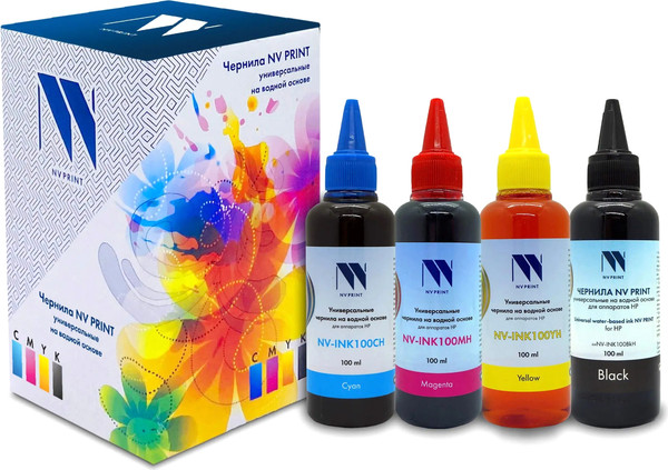 Изображение товара Комплект контейнеров с чернилами NV Print NV-INK100H-4