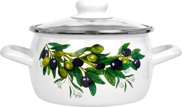 Изображение товара Кастрюля Лысьвенские эмали Оливковая ветвь С-4210 САП2/4