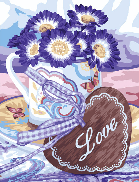 Изображение товара Картина по номерам Три совы С любовью / КК_53799