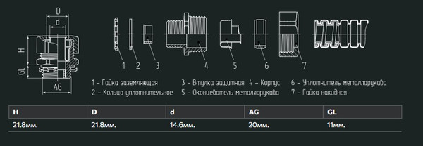 Изображение товара Муфта для трубы Fortisflex ВМ-15-М20 / 88906