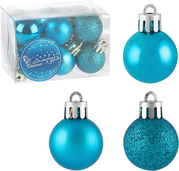 Изображение товара Набор шаров новогодних Волшебная страна SYQA- 0123162-03 / 106313 (12шт)