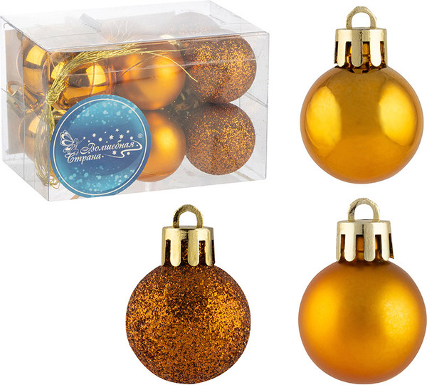 Изображение товара Набор шаров новогодних Волшебная страна SYQA- 0123162-04 / 106314 (12шт)