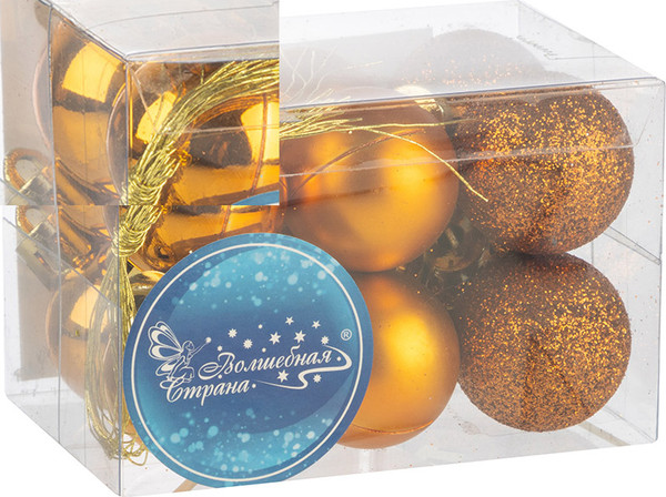 Изображение товара Набор шаров новогодних Волшебная страна SYQA- 0123162-04 / 106314 (12шт)