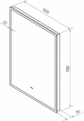 Изображение товара Зеркало Континент Amer Black Led 50x70