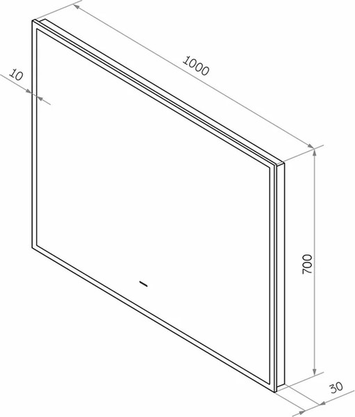 Изображение товара Зеркало Континент Amer Black Led 100x70