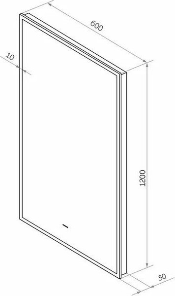 Изображение товара Зеркало Континент Amer Black Led 60x120