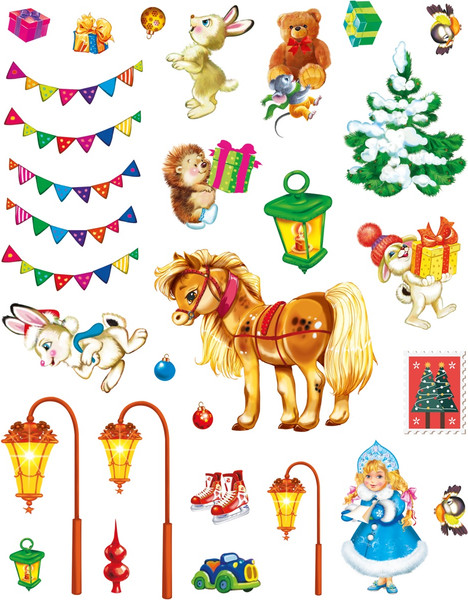 Изображение товара Развивающий плакат Махаон В гостях у Деда Мороза. С наклейками, мягкая обложка