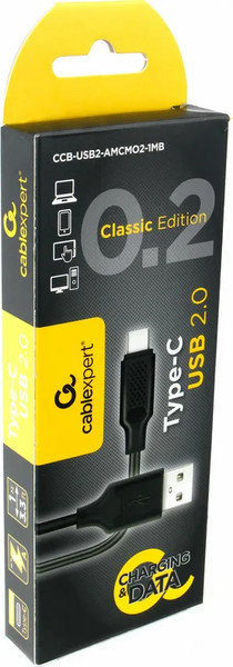 Изображение товара Кабель Cablexpert CCB-USB2-AMCMO2-1MB (1м, черный)