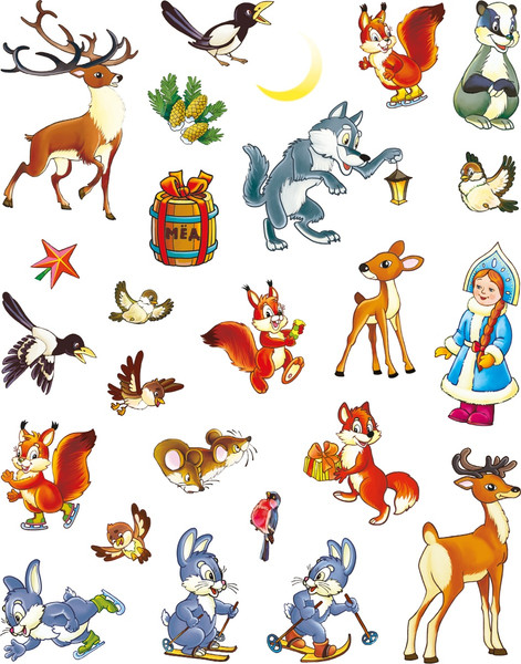 Изображение товара Развивающий плакат Махаон В лесу родилась елочка. С наклейками, мягкая обложка