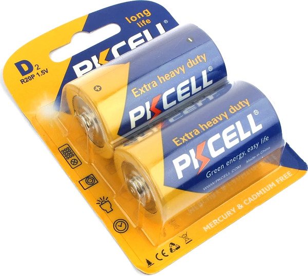 Изображение товара Комплект батареек Pkcell D R20 / R20P-2B (2шт)