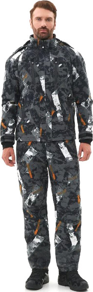 Изображение товара Костюм для охоты и рыбалки Huntsman Матрица -5°С КМФ 192 Исландия (р.44-46/170-176, черный)