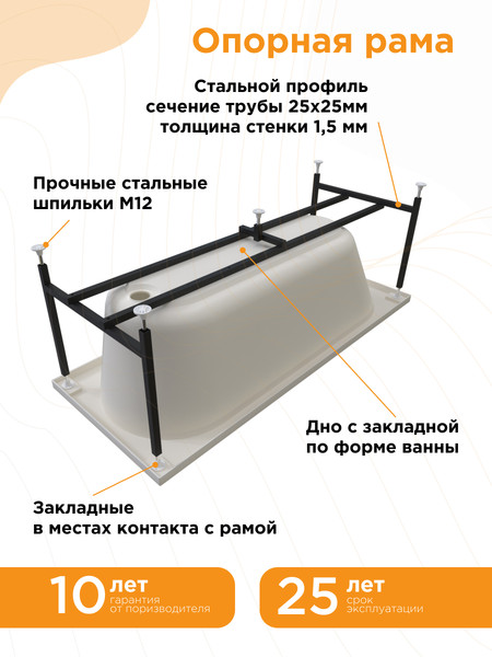 Изображение товара Ванна акриловая Radomir Вальс 170x75 / 1-01-2-0-1-337К
