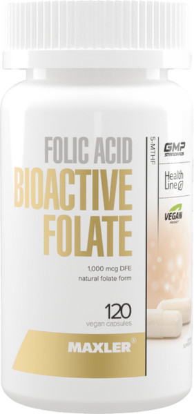 Изображение товара Витамин Maxler Folic Acid Bioactive Folate (120 капсул)