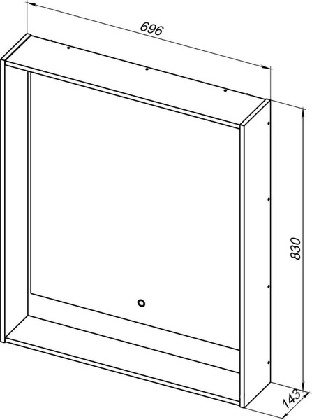 Изображение товара Зеркало Aquanet Милан 70 LED / 336404 (дуб светлый)