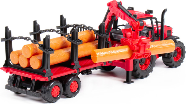 Изображение товара Трактор игрушечный Полесье Belarus с лесовозом и манипулятором / 96494