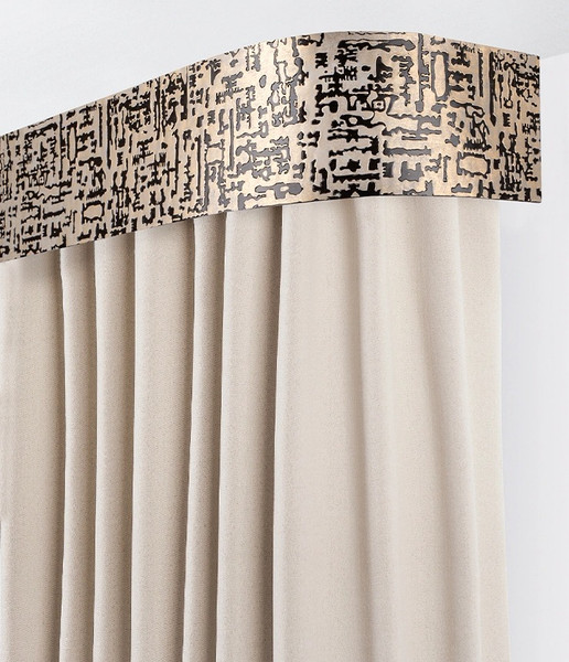 Изображение товара Карниз для штор LEGRAND Бруно 7см 2.4м 2р с поворотами / 58139436 (черный/золотой)