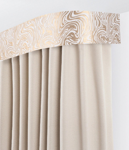 Изображение товара Карниз для штор LEGRAND Глэдис 7см 2.4м 2р с поворотами / 58139336 (белый/золотой)