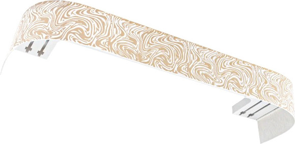 Изображение товара Карниз для штор LEGRAND Глэдис 7см 2.4м 2р с поворотами / 58139336 (белый/золотой)