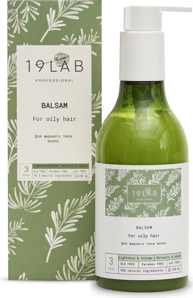 Изображение товара Бальзам для волос 19 LAB Легкость и объем для жирного типа волос (250мл)