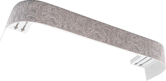 Изображение товара Карниз для штор LEGRAND Глэдис 7см 2.4м 2р с поворотами / 58139341 (серый)