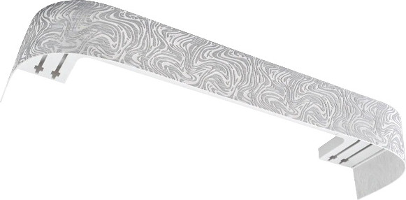 Изображение товара Карниз для штор LEGRAND Глэдис 7см 3м 2р с поворотами / 58139345 (белый/серебристый)