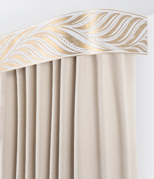 Изображение товара Карниз для штор LEGRAND Феникс 7см 2м 2р с поворотами / 58139228 (белый/золотой)