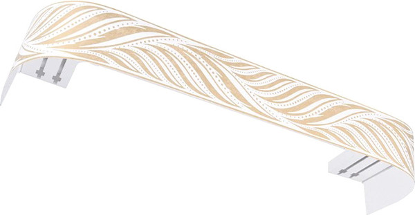 Изображение товара Карниз для штор LEGRAND Феникс 7см 2м 2р с поворотами / 58139228 (белый/золотой)