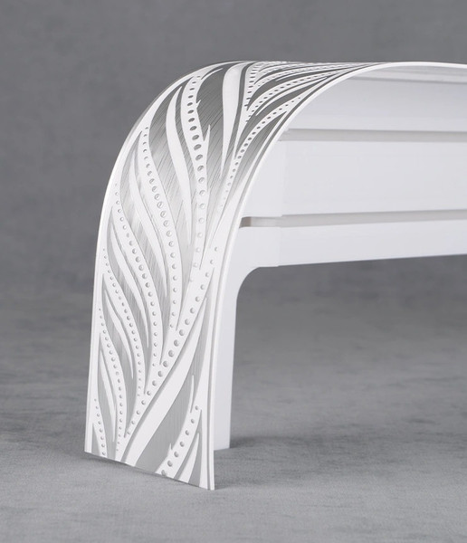 Изображение товара Карниз для штор LEGRAND Феникс 7см 2м 2р с поворотами / 58139234 (белый/серебристый)