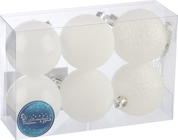 Изображение товара Набор шаров новогодних Волшебная страна SYQA- 0123123-03 / 106306 (6шт)