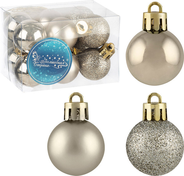 Изображение товара Набор шаров новогодних Волшебная страна SYQA-0123162-05 / 106315 (12шт)