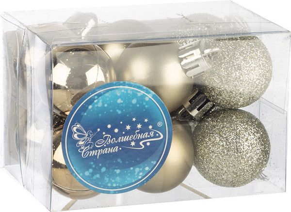 Изображение товара Набор шаров новогодних Волшебная страна SYQA-0123162-05 / 106315 (12шт)