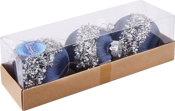 Изображение товара Набор шаров новогодних Волшебная страна SYQB-0124046 / 108507 (3шт)