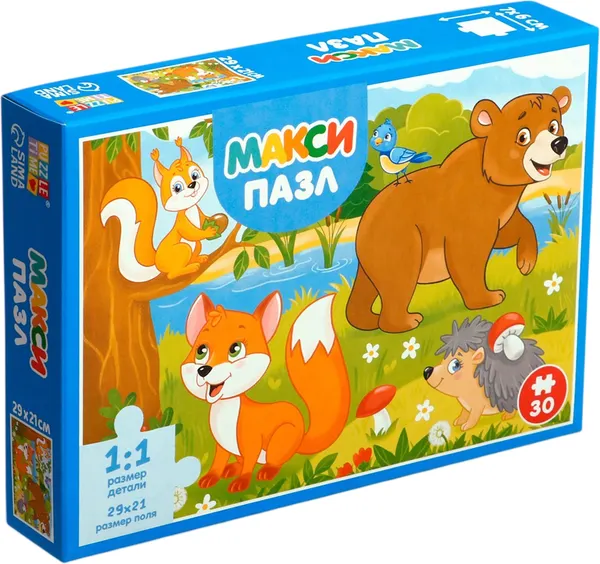 Изображение товара Пазл Puzzle Time Макси. Зверята в лесу / 9715324 (30эл)