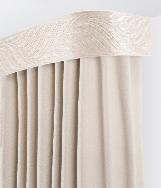 Изображение товара Карниз для штор LEGRAND Феникс 7см 2.4м 2р с поворотами / 58139238 (миндаль)