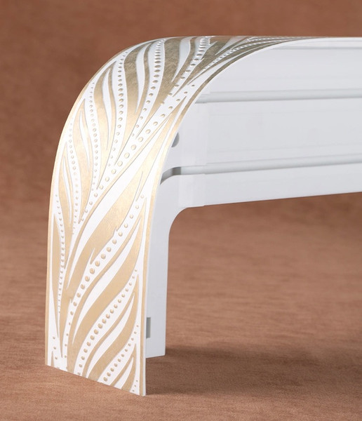 Изображение товара Карниз для штор LEGRAND Феникс 7см 3м 2р с поворотами / 58139244 (белый/золотой)