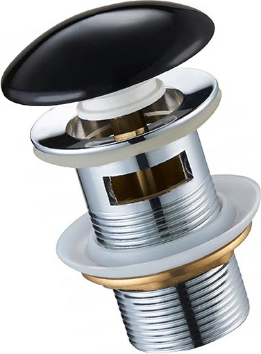 Изображение товара Донный клапан Roxen P01B с переливом (черный)