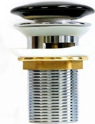 Изображение товара Донный клапан Roxen P01B с переливом (черный)